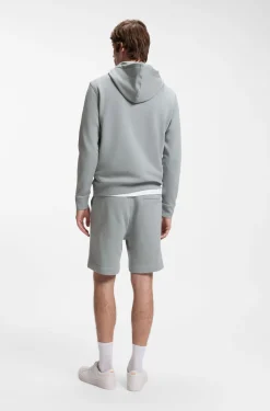 Shorts aus Baumwoll-Terry mit Logo-Patch