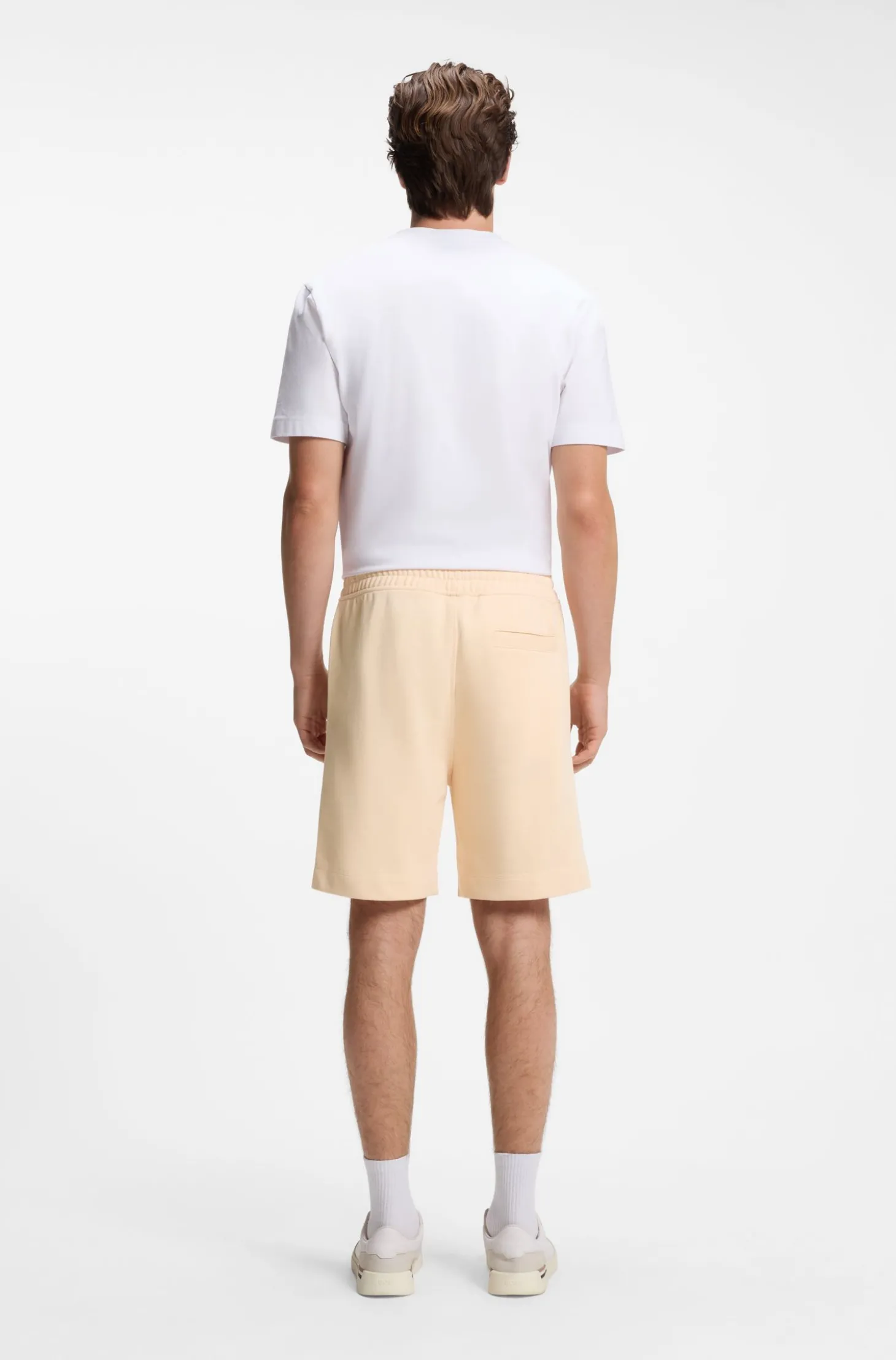 Shorts aus Baumwoll-Terry mit Logo-Patch