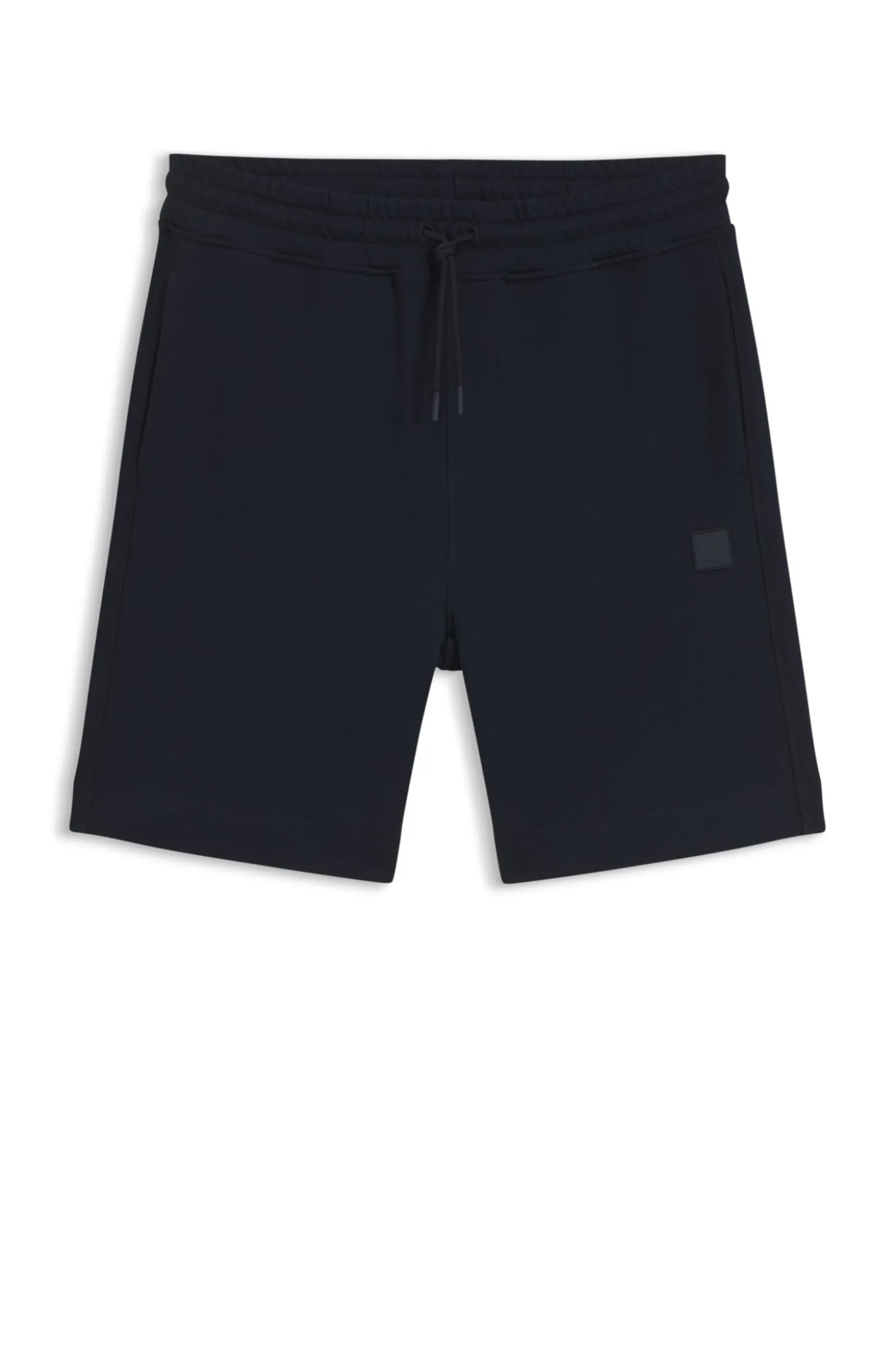 Shorts aus Baumwoll-Terry mit Logo-Patch