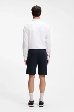Shorts aus Baumwoll-Terry mit Logo-Patch