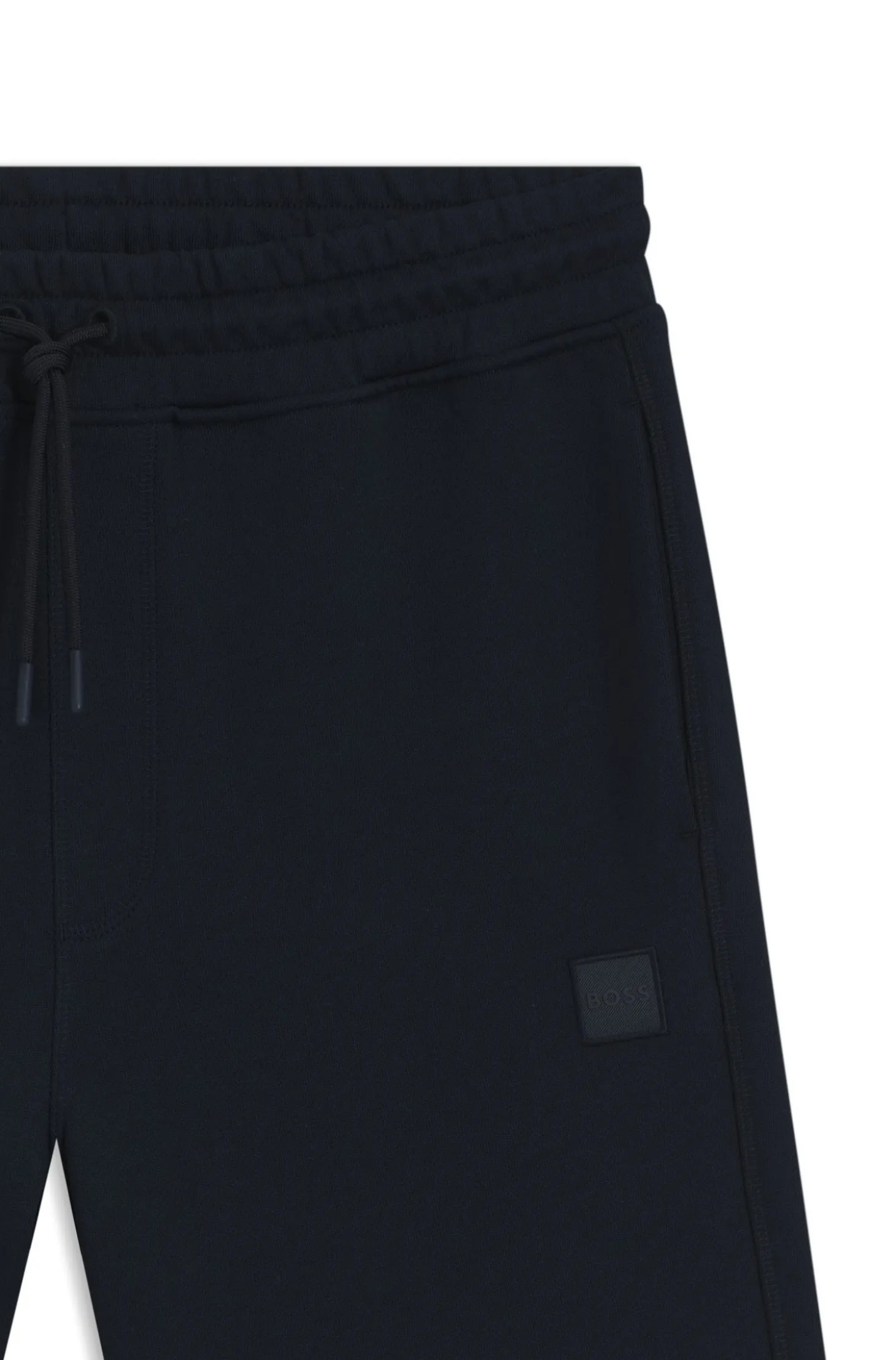 Shorts aus Baumwoll-Terry mit Logo-Patch