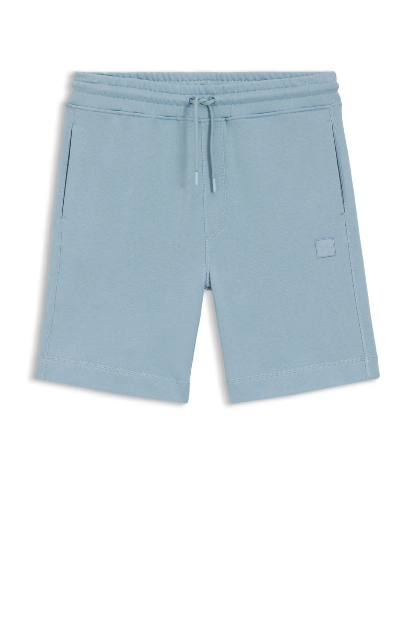 Shorts aus Baumwoll-Terry mit Logo-Patch