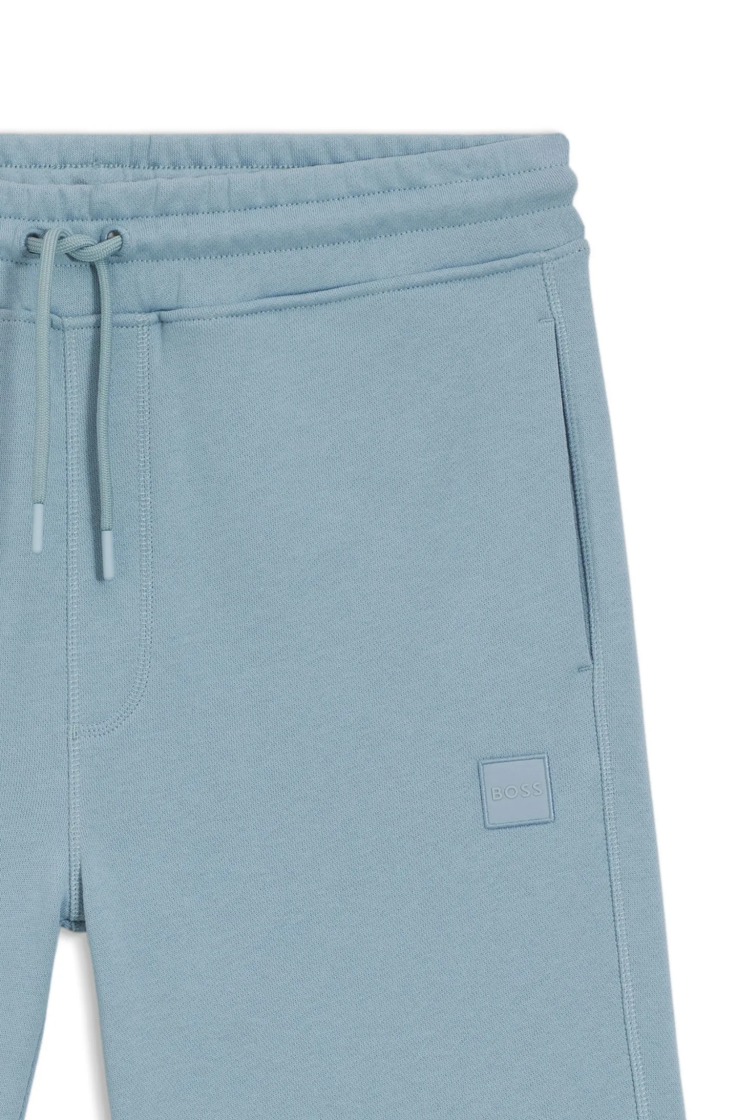 Shorts aus Baumwoll-Terry mit Logo-Patch