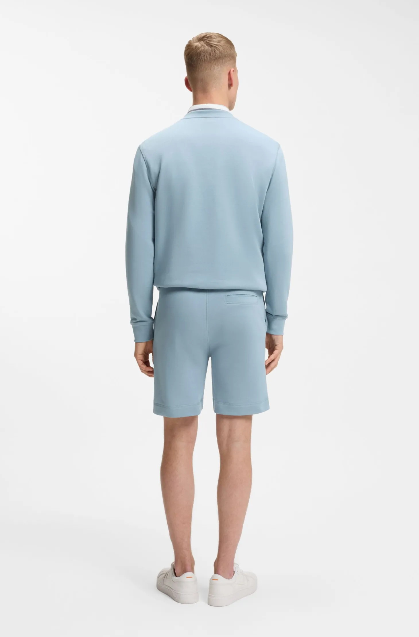 Shorts aus Baumwoll-Terry mit Logo-Patch
