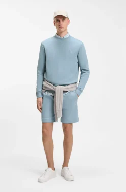 Shorts aus Baumwoll-Terry mit Logo-Patch