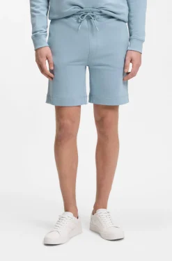 Shorts aus Baumwoll-Terry mit Logo-Patch