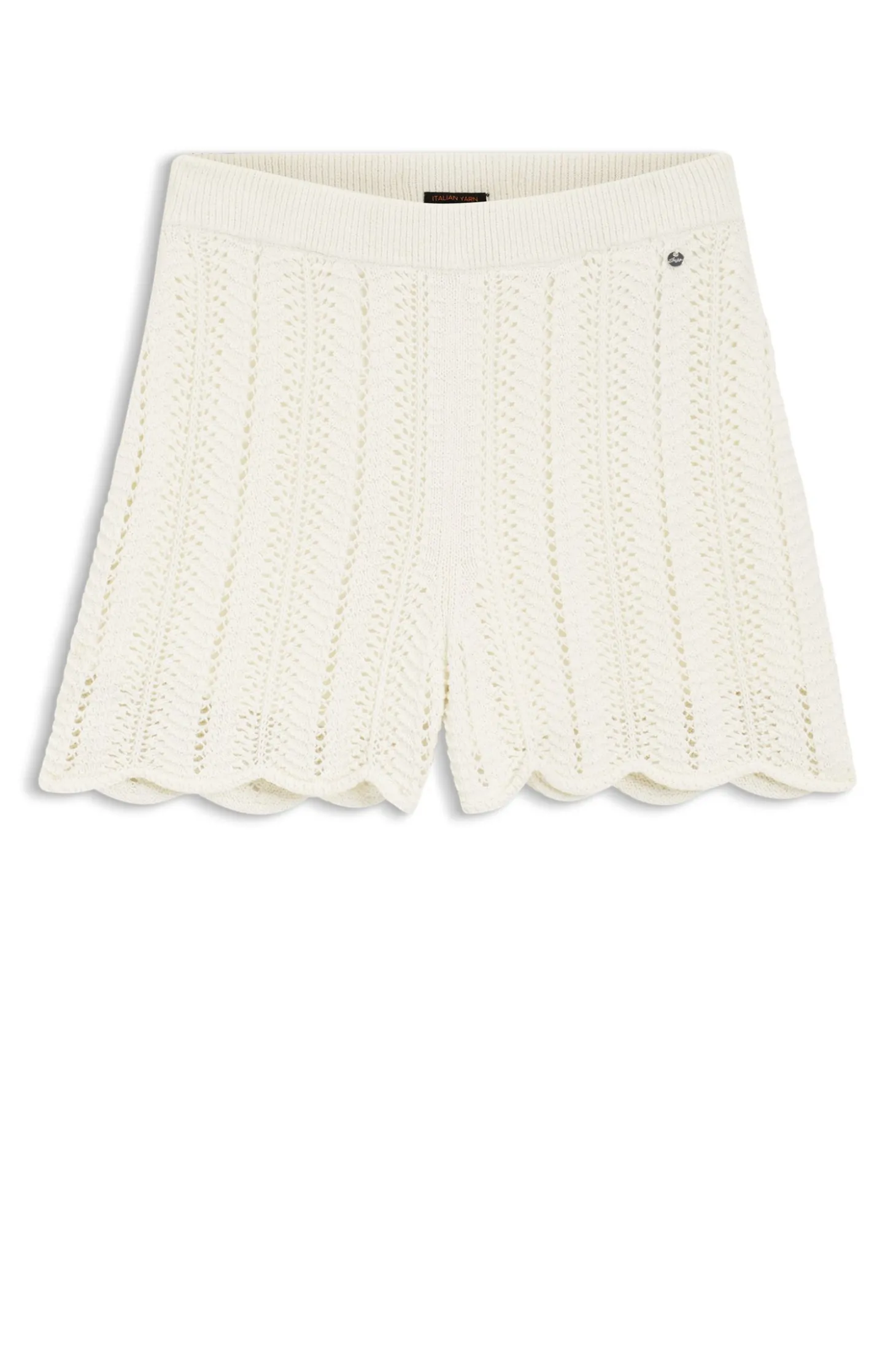 Shorts aus gestricktem Baumwoll-Mix mit Wellenstruktur