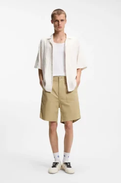 Shorts aus merzerisierter Baumwoll-Canvas