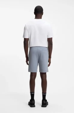 Shorts aus Piqué-Jersey im Baumwoll-Mix mit Logo-Stickerei