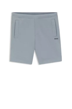 Shorts aus Piqué-Jersey im Baumwoll-Mix mit Logo-Stickerei