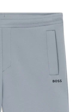 Shorts aus Piqué-Jersey im Baumwoll-Mix mit Logo-Stickerei