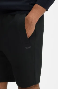 Shorts aus Piqué-Jersey im Baumwoll-Mix mit Logo-Stickerei