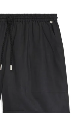 Shorts aus Ramie mit eingedrehter Kordel