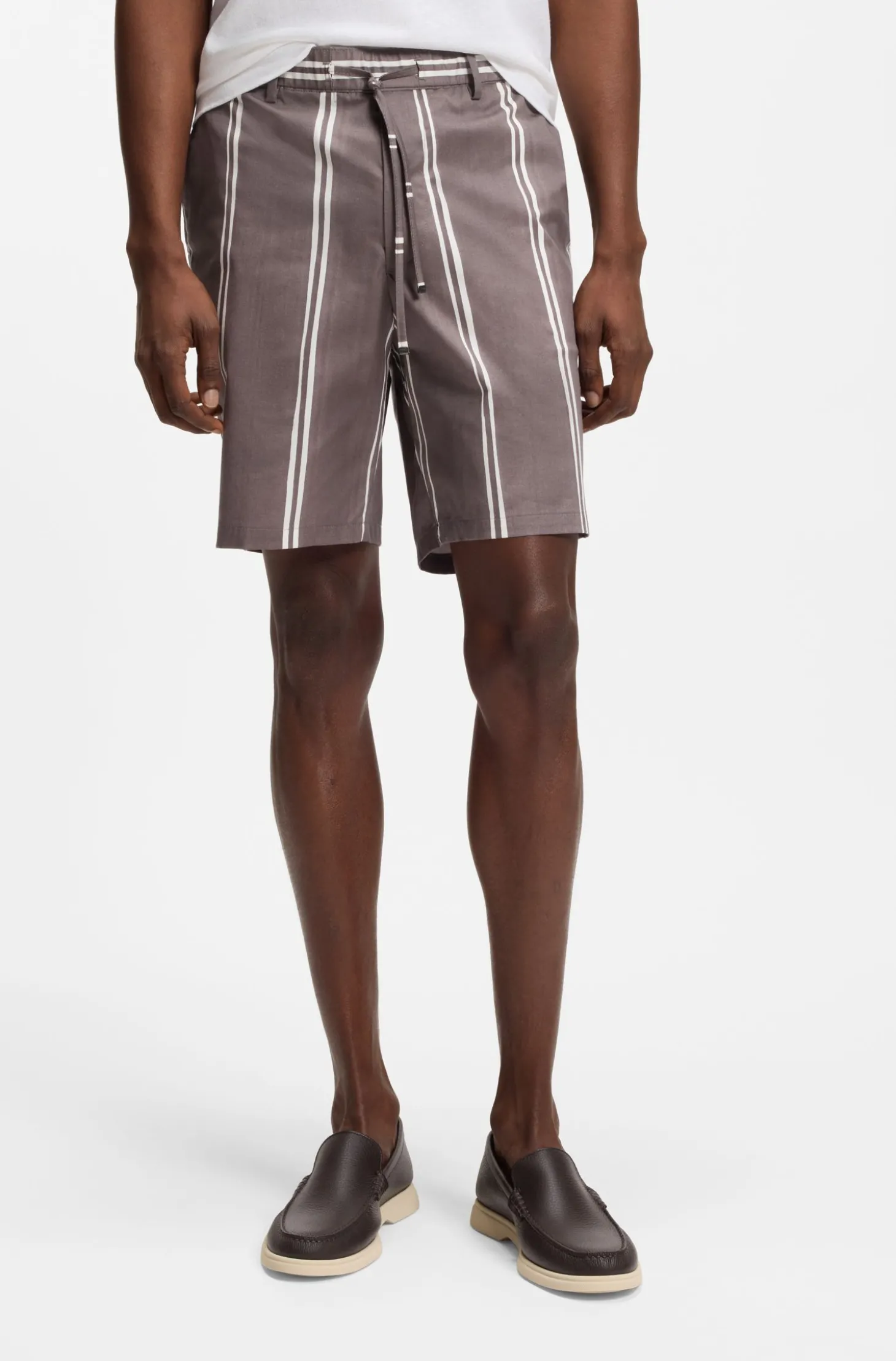 Shorts aus Stretch-Baumwolle mit Druckmuster