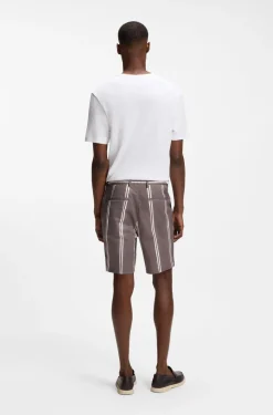 Shorts aus Stretch-Baumwolle mit Druckmuster