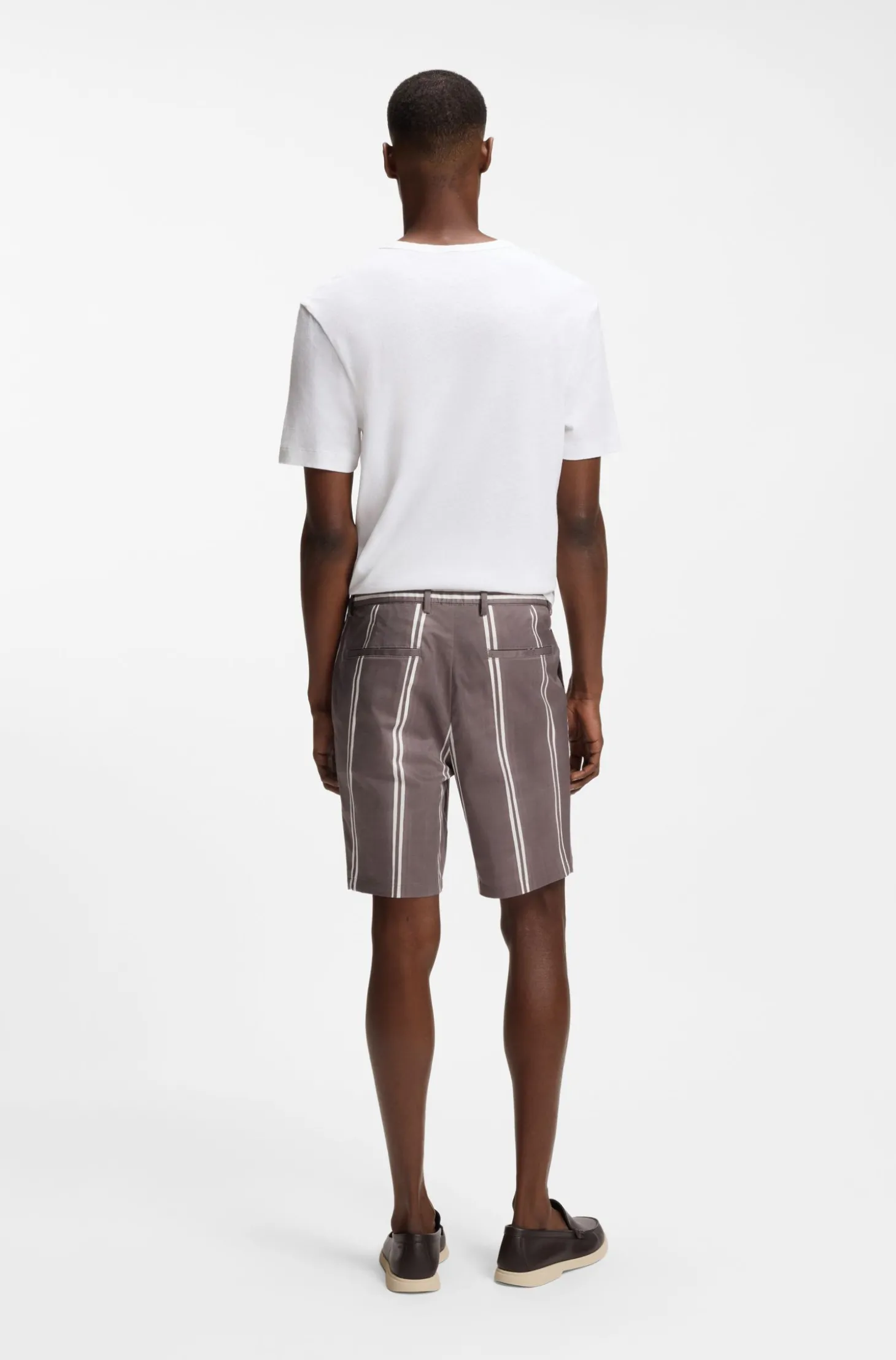 Shorts aus Stretch-Baumwolle mit Druckmuster