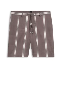 Shorts aus Stretch-Baumwolle mit Druckmuster