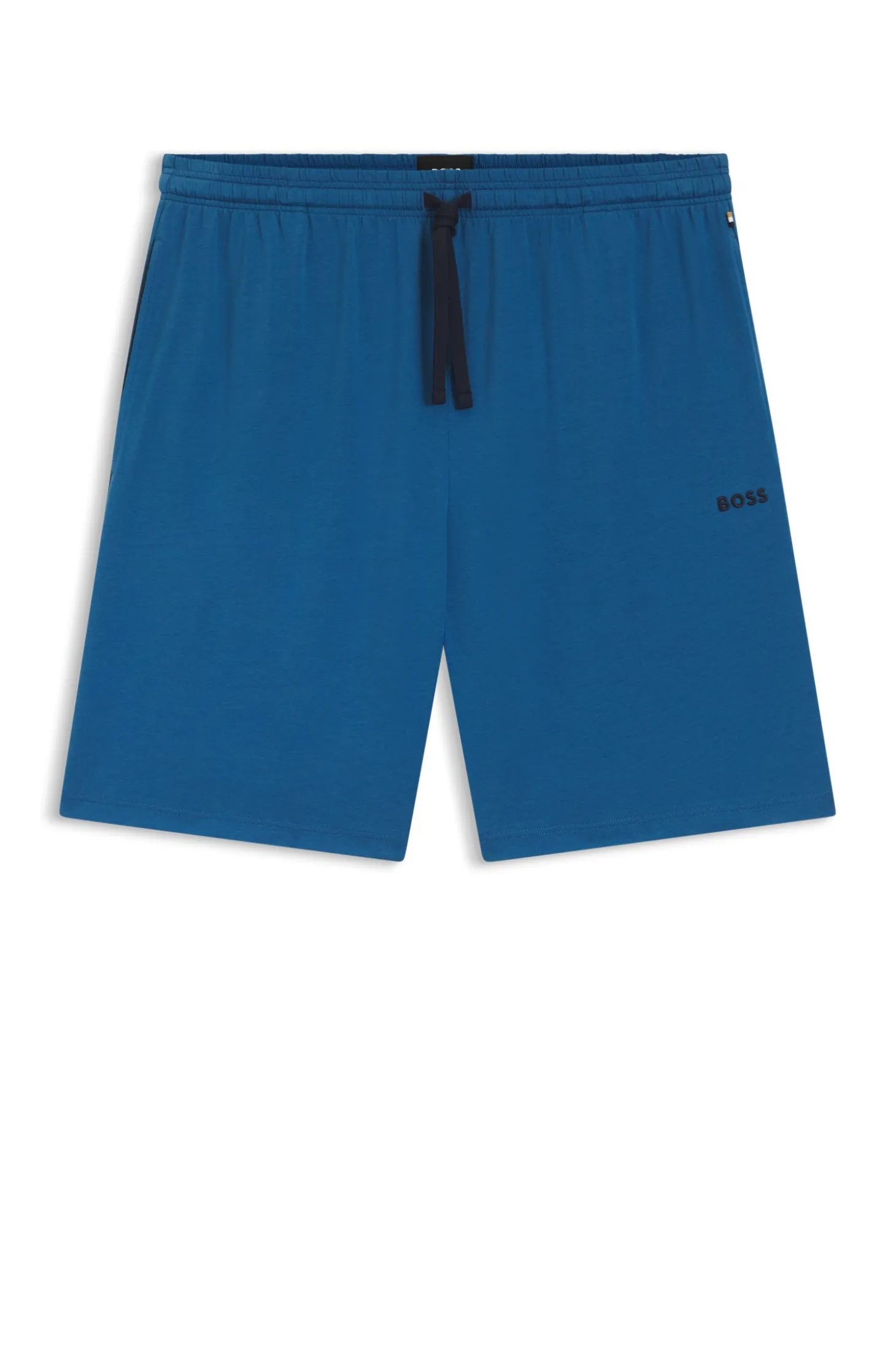 Shorts aus Stretch-Baumwolle mit Logo-Stickerei