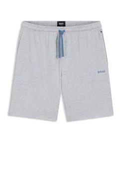 Shorts aus Stretch-Baumwolle mit Logo-Stickerei