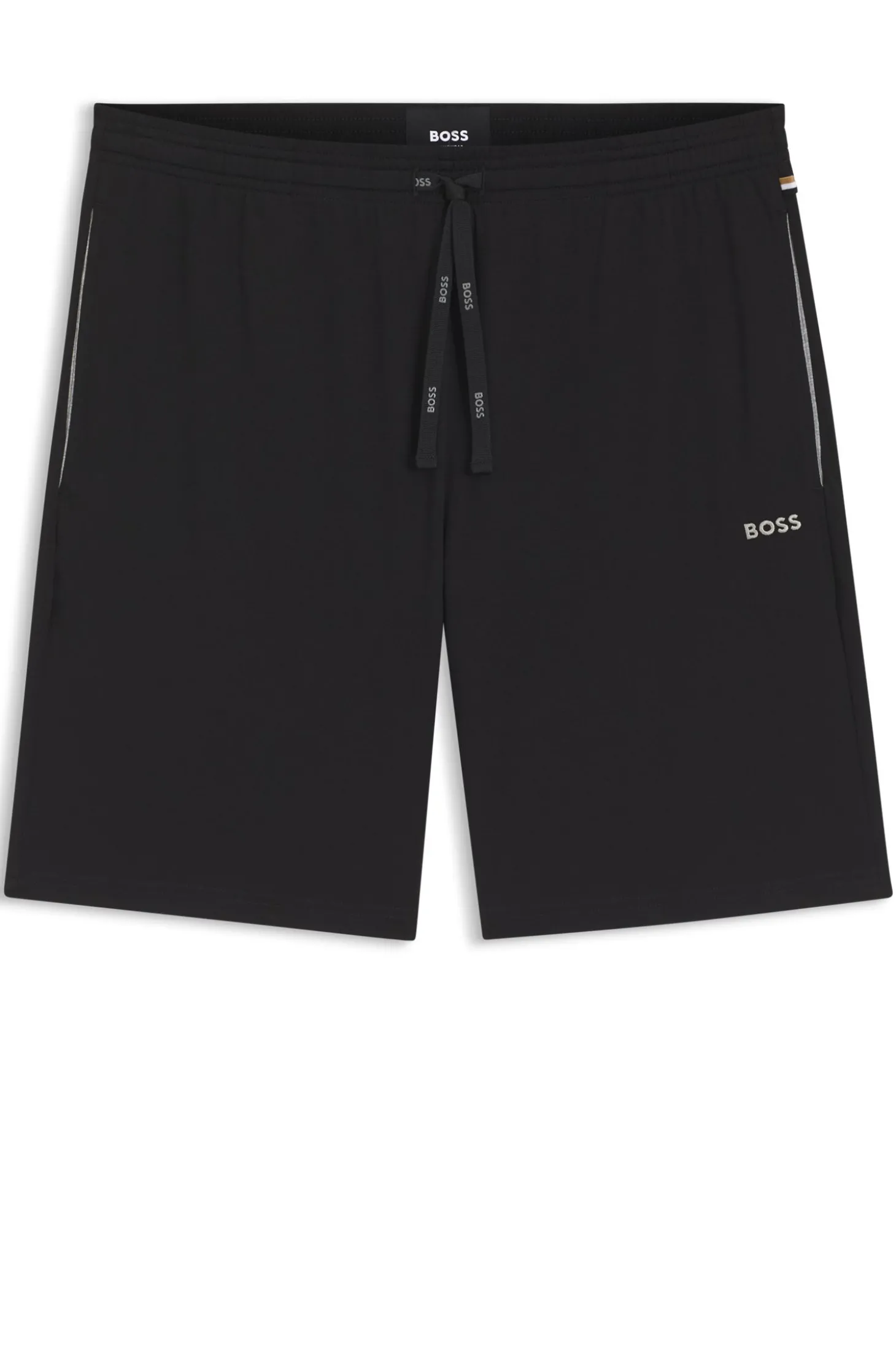 Shorts aus Stretch-Baumwolle mit Logo-Stickerei
