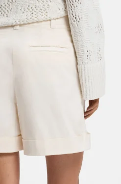 Shorts aus Stretch-Baumwolle mit umgeschlagenen Säumen