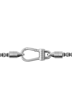 Silberfarbene Halskette mit Antik-Finish