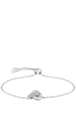 Silberfarbenes Armband mit ineinander verschlungenen Ringen