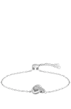 Silberfarbenes Armband mit ineinander verschlungenen Ringen