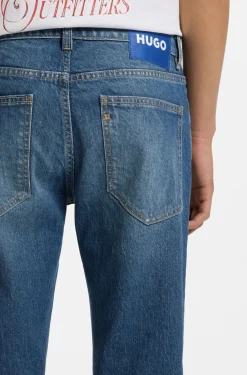 Skinny-Fit Jeans aus blauem Stretch-Denim