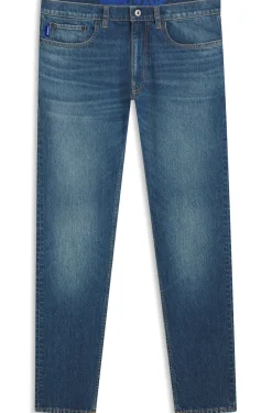 Skinny-Fit Jeans aus blauem Stretch-Denim