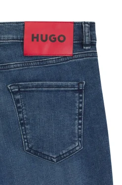 Skinny-Fit Jeans aus blauem Super-Stretch-Denim