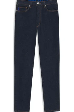 Skinny-Fit Jeans aus dunkelblauem Stretch-Denim