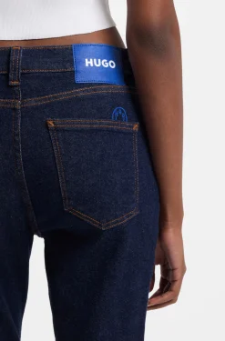 Skinny-Fit Jeans aus dunkelblauem Stretch-Denim