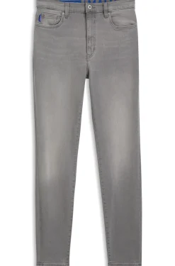 Skinny-Fit Jeans aus dunkelgrauem Stretch-Denim
