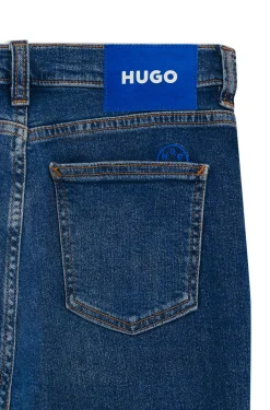 Skinny-Fit Jeans aus mittelblauem Stretch-Denim