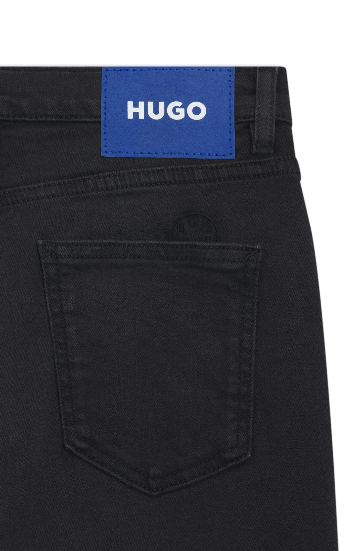 Skinny-Fit Jeans aus schwarzem Stretch-Denim