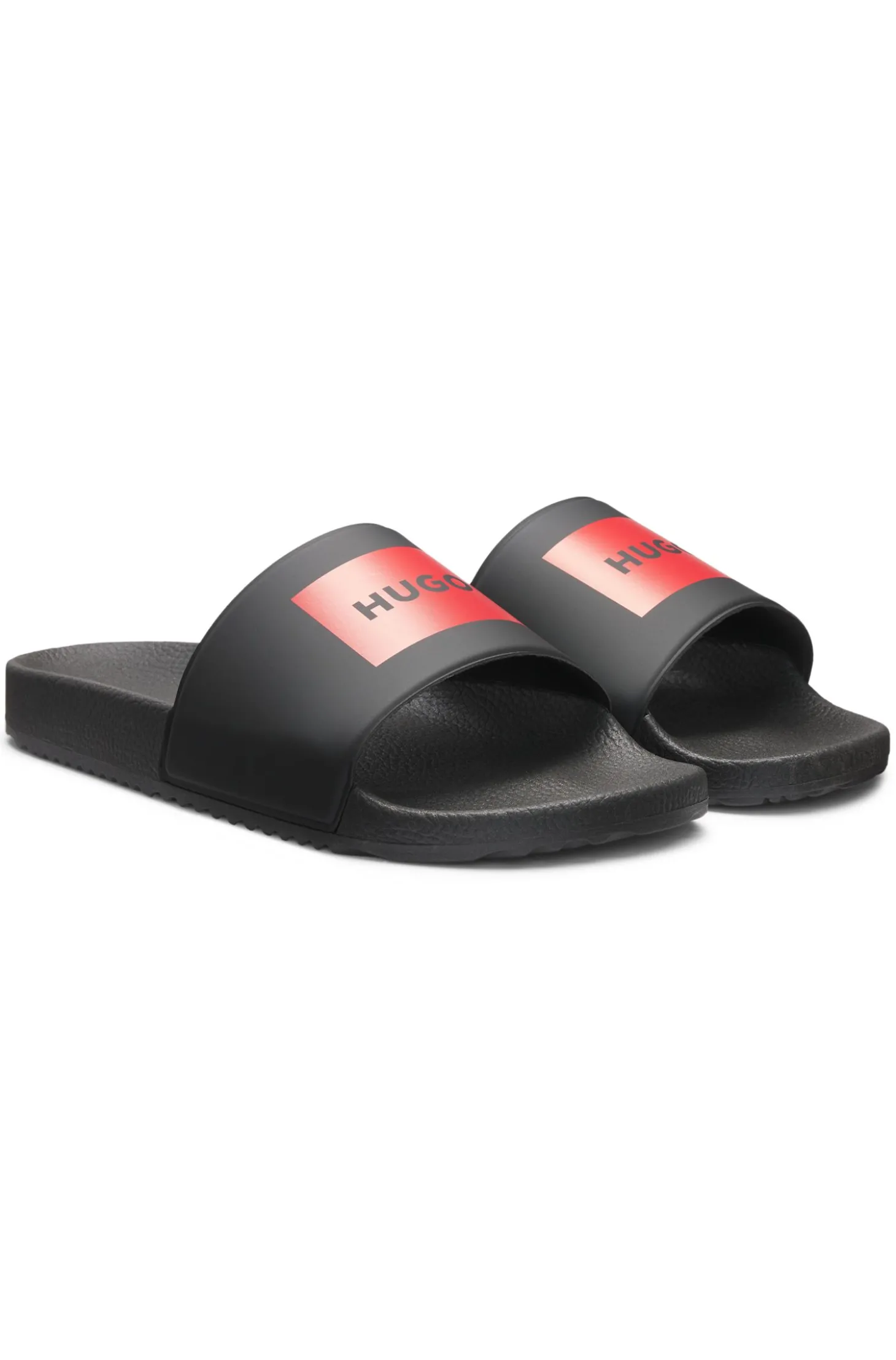 Slides mit Logo auf dem Riemen