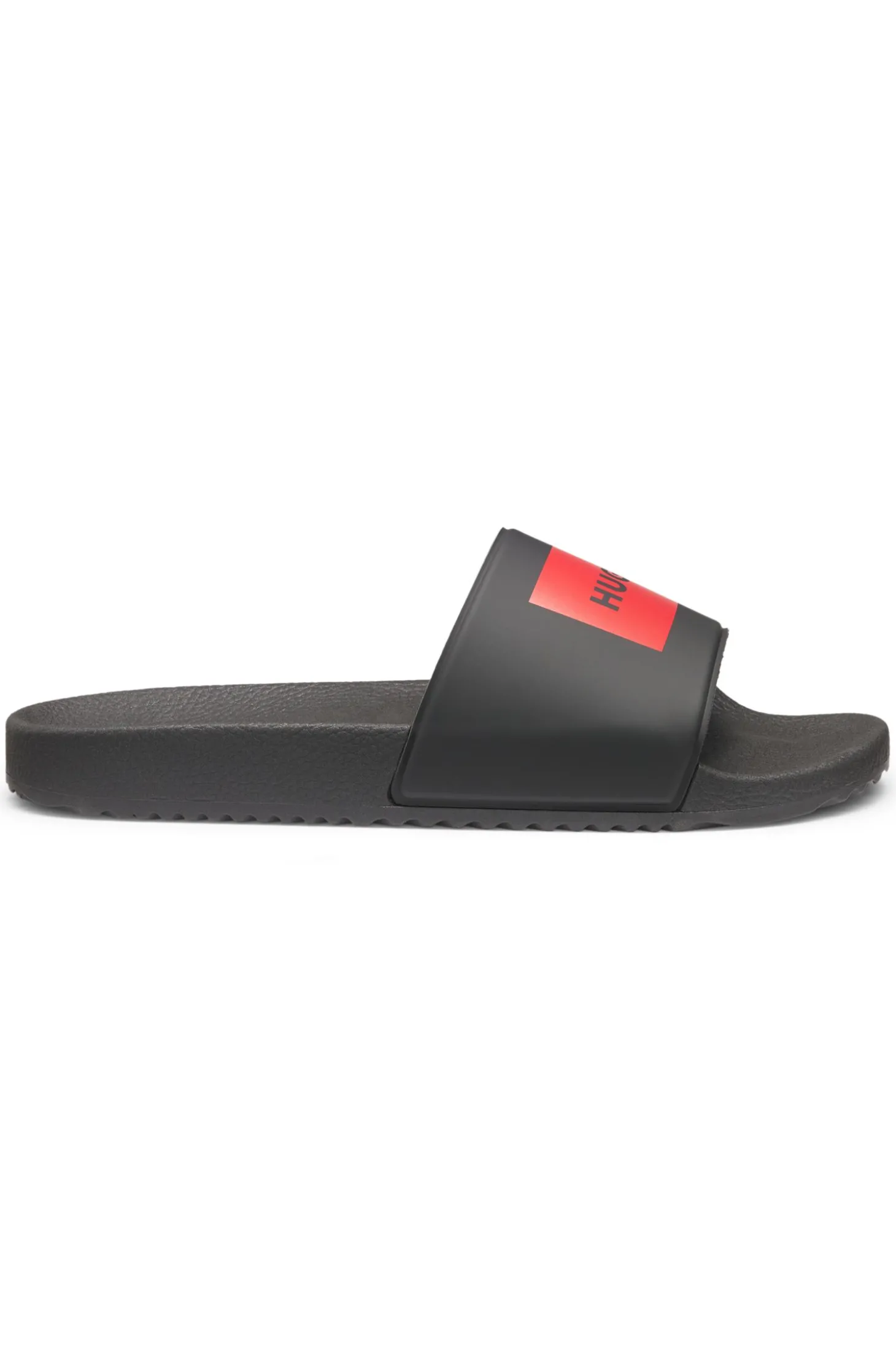 Slides mit Logo auf dem Riemen