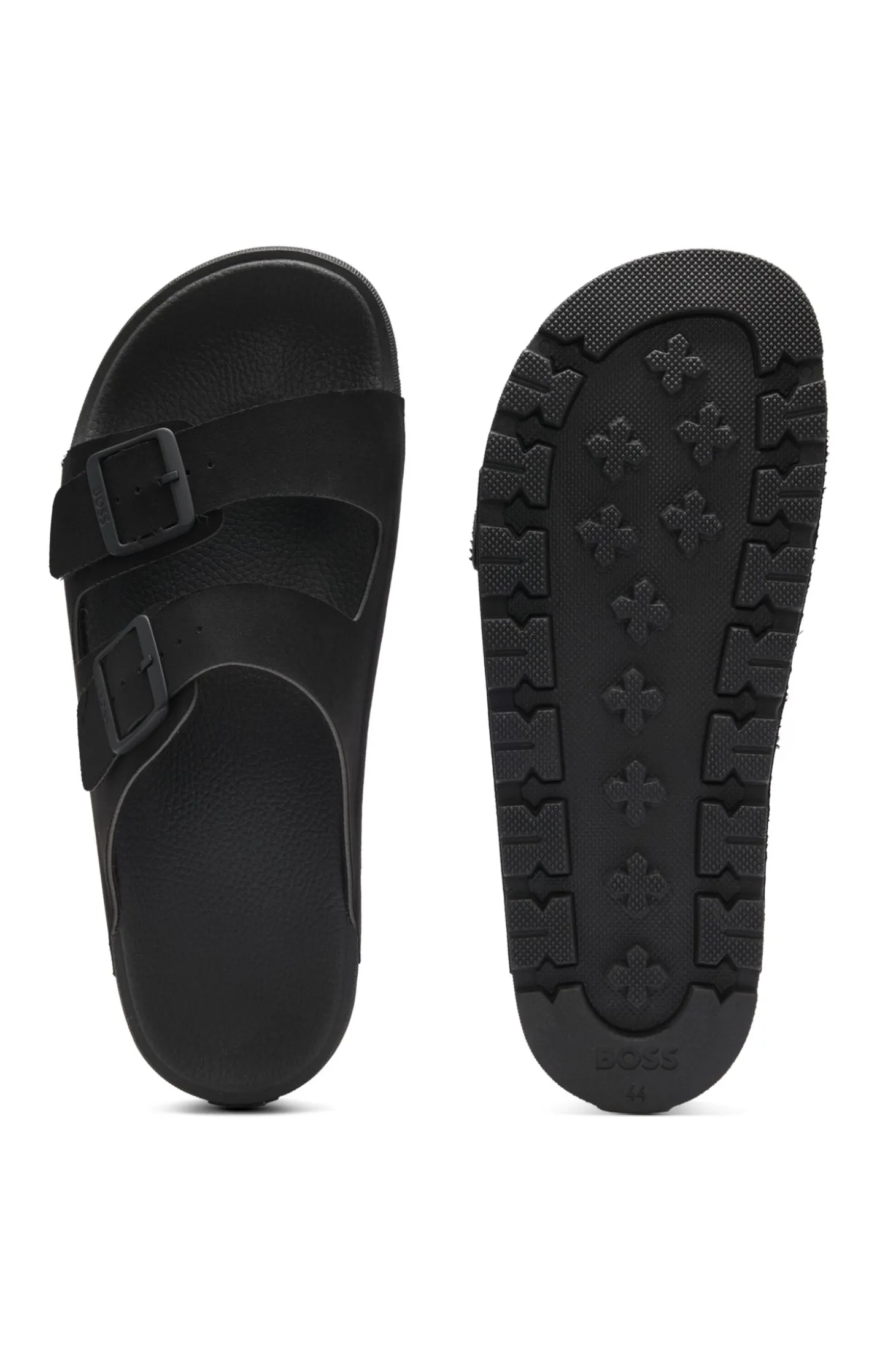 Slides mit zwei Riemen und Logo-Schließe