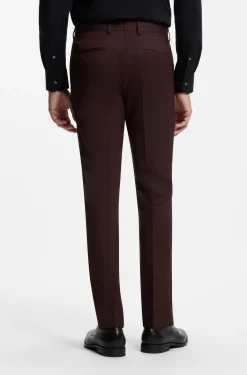 Slim-Fit Anzug aus fein gemusterter Schurwolle