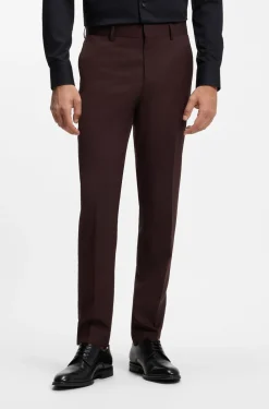 Slim-Fit Anzug aus fein gemusterter Schurwolle