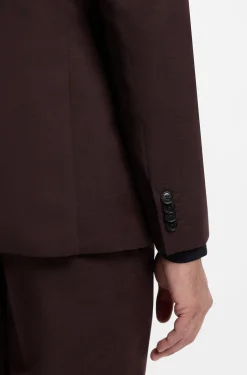 Slim-Fit Anzug aus fein gemusterter Schurwolle