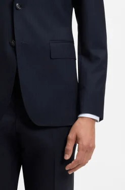 Slim-Fit-Anzug aus gestreifter italienischer Schurwolle
