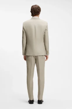 Slim-Fit Anzug aus Leinen-Twill