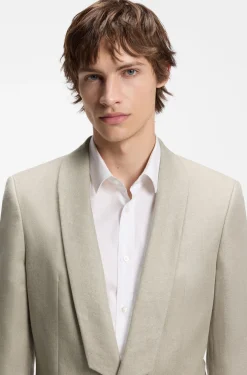 Slim-Fit Anzug aus Leinen-Twill