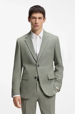Slim-Fit Anzug aus strukturiertem Stretch-Gewebe
