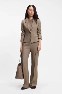 Slim-Fit Blazer aus elastischer Gabardine