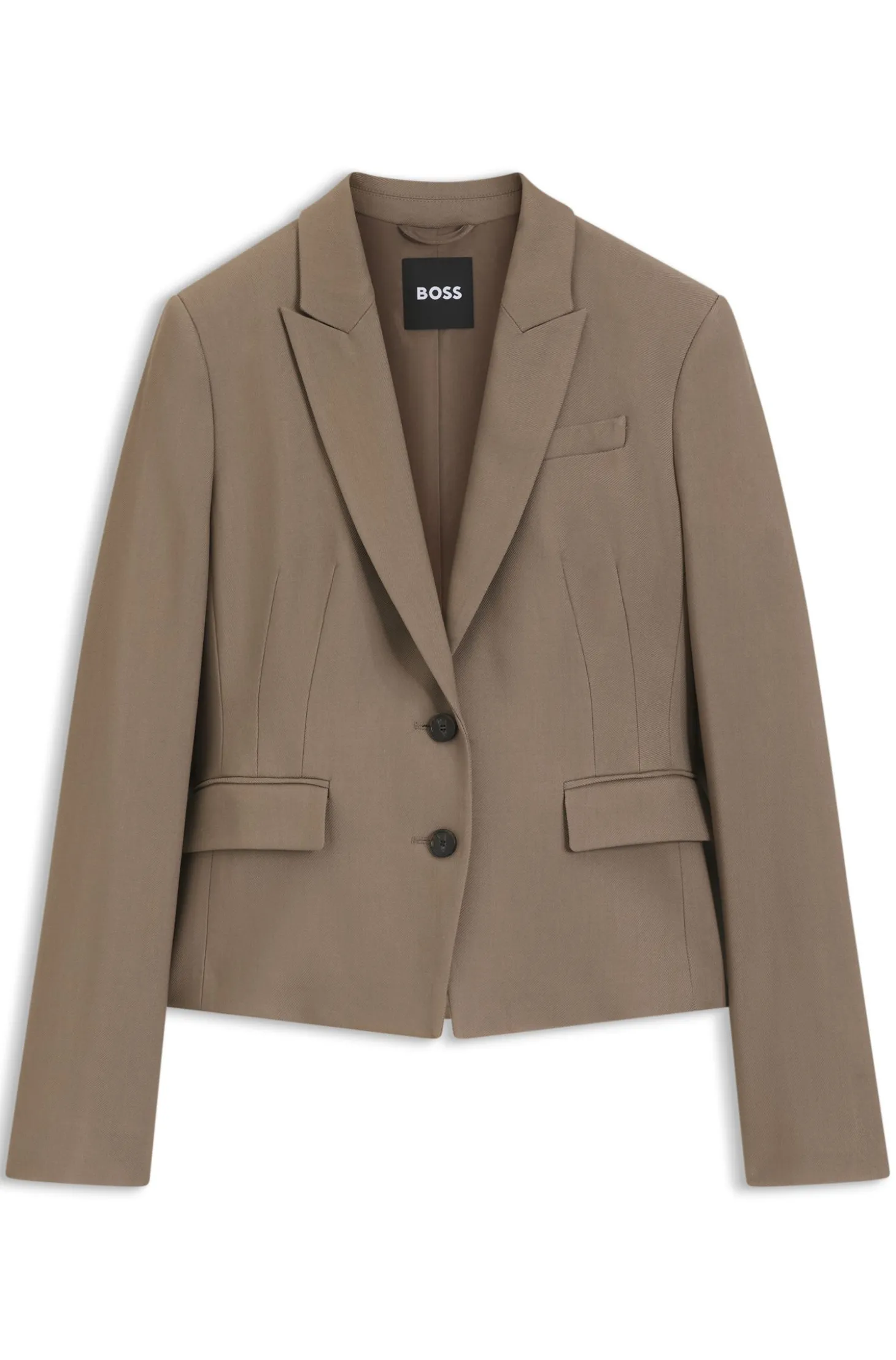 Slim-Fit Blazer aus elastischer Gabardine