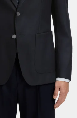 Slim-Fit Blazer aus elastischer Schurwolle