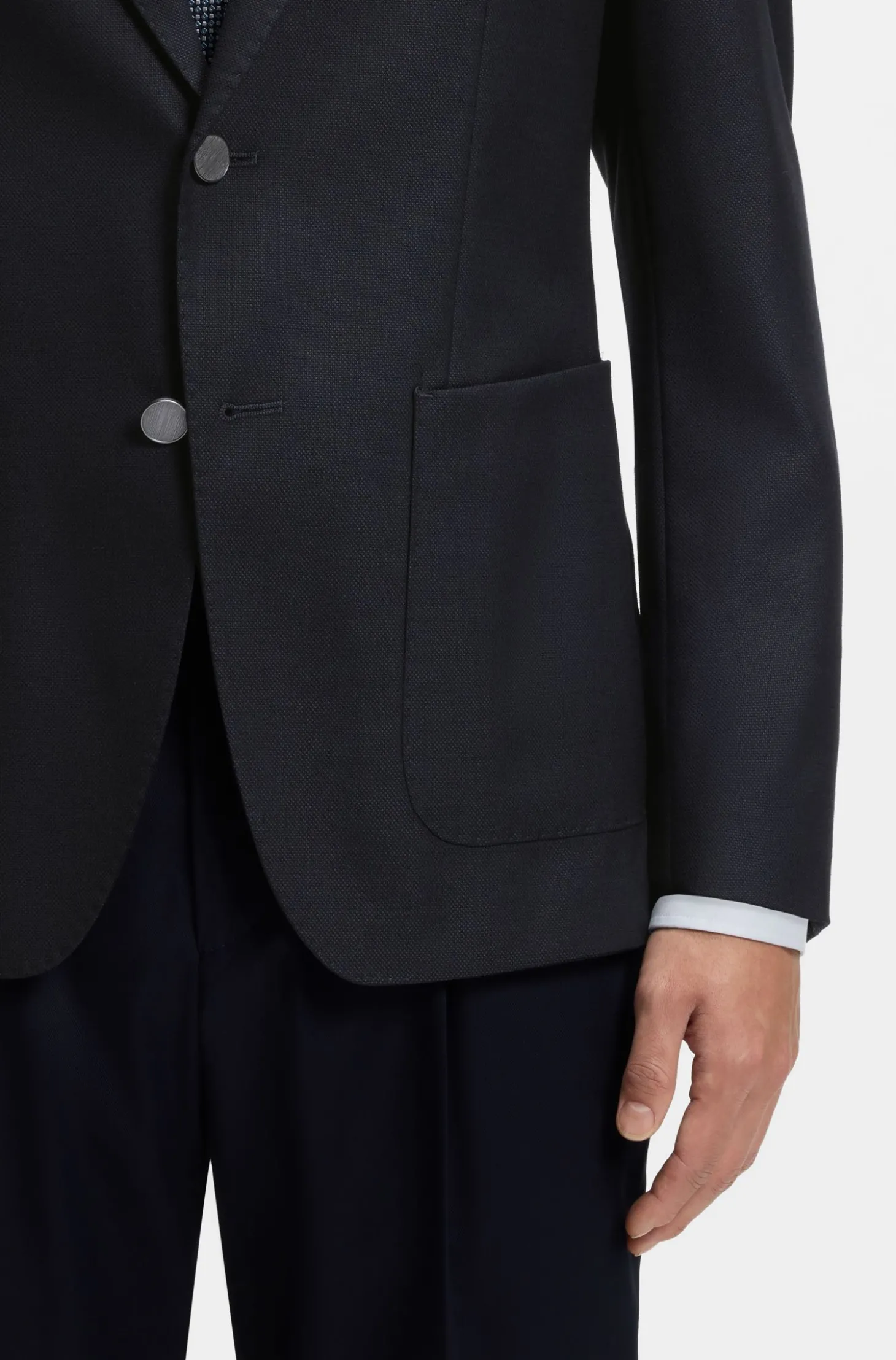 Slim-Fit Blazer aus elastischer Schurwolle